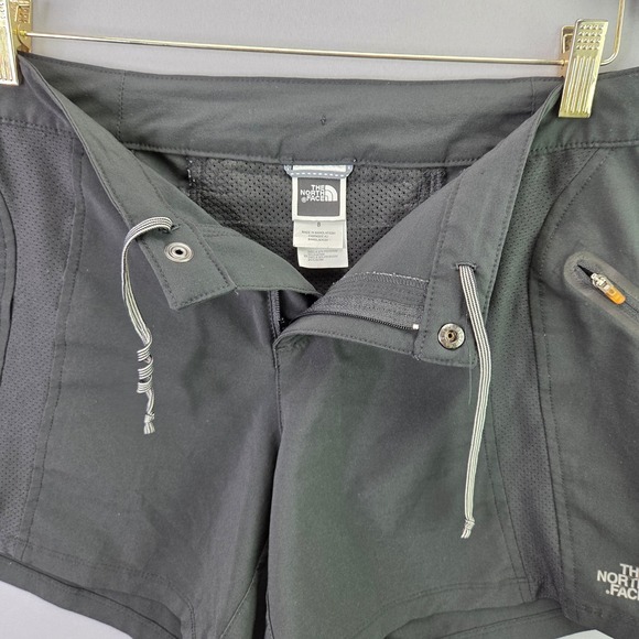 The North Face Flight Series Shorts Womens 8 Black Hiking Running Athletic Zip - Picture 7 of 10
